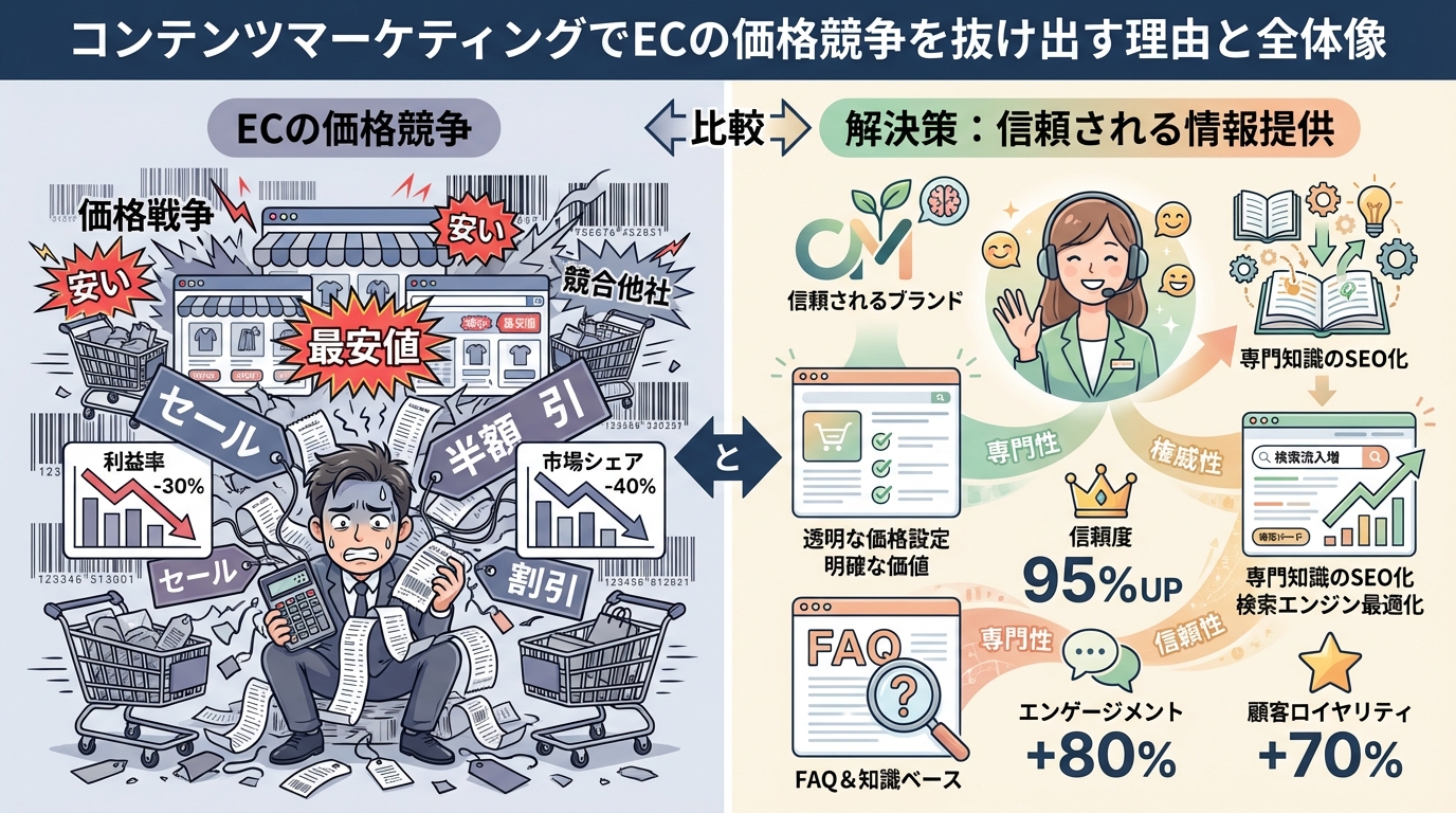 コンテンツマーケティングでECの価格競争を抜け出す理由と全体像