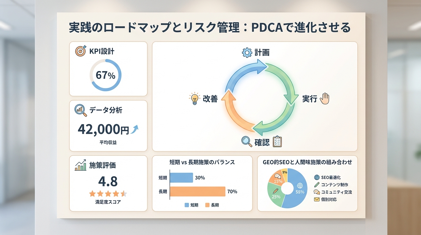 実践のロードマップとリスク管理：PDCAで進化させる