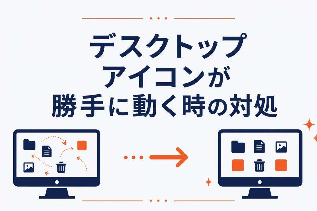 デスクトップのアイコンが勝手に動く・並び替わる時の原因と対処法