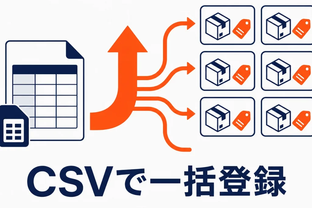 メルカリShopsのCSV一括登録・一括変更のやり方｜項目・注意点・文字化け対策