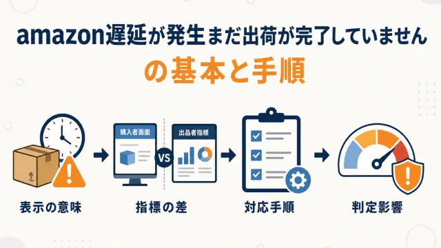 Amazon「遅延が発生 まだ出荷が完了していません」の意味と出品者の対応