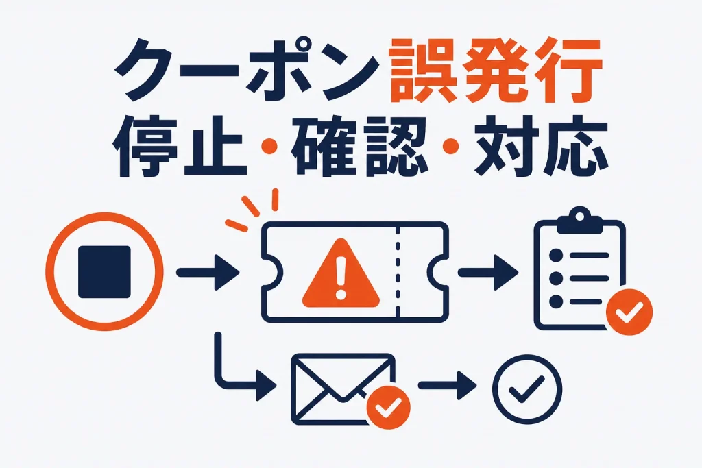 楽天クーポンを誤発行したときの対処｜停止・注文対応・お詫びの手順