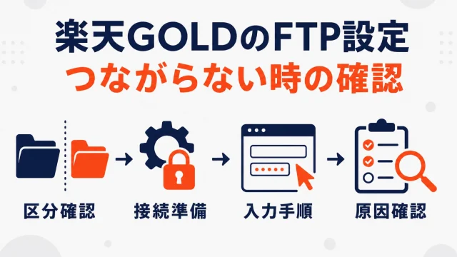 楳天GOLDのFTP設定と接続できないときの確認手順