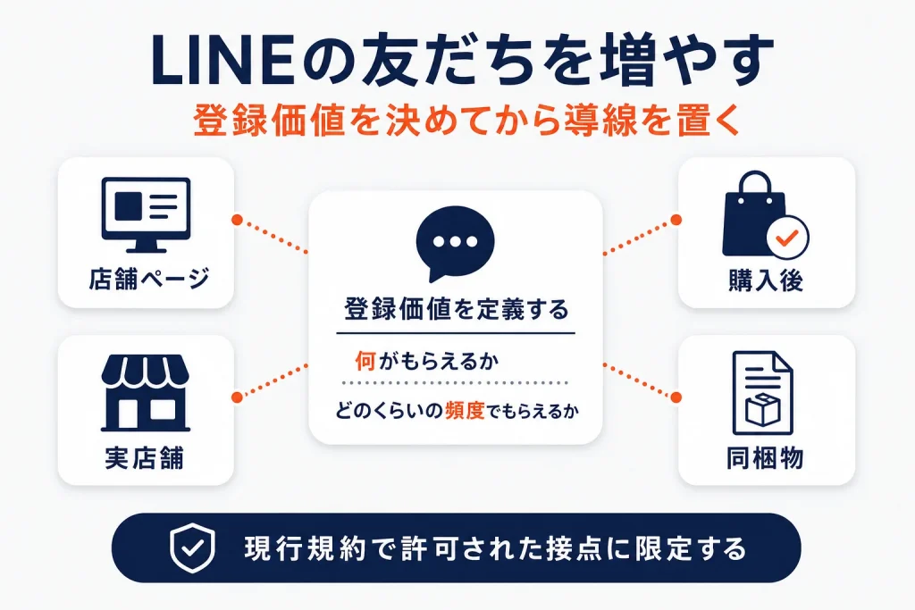 楽天店舗がLINEの友だちを増やす方法|獲得導線と効果測定