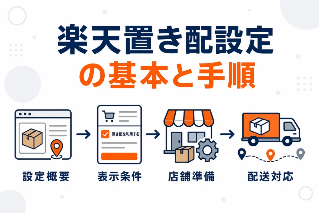 楽天市場の置き配設定|店舗側の対応可否と受注時の扱い