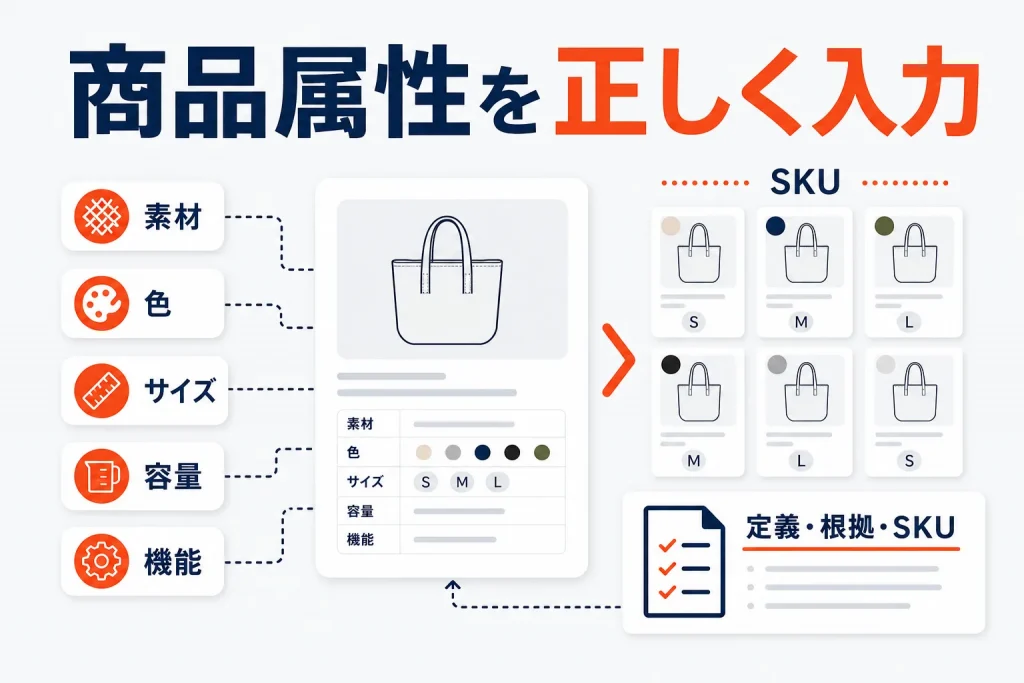 楽天の商品属性とは|定義書の確認とSKU単位で正しく入力する方法