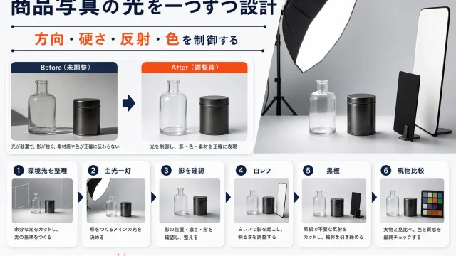 楽天の商品写真ライティング｜光の方向・影・反射を整える方法