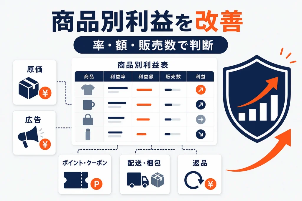 楽天店舗の利益率を改善する方法|商品別の限界利益と見直す順番