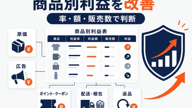 楽天店舗の利益率を改善する方法｜商品別の限界利益と見直す順番