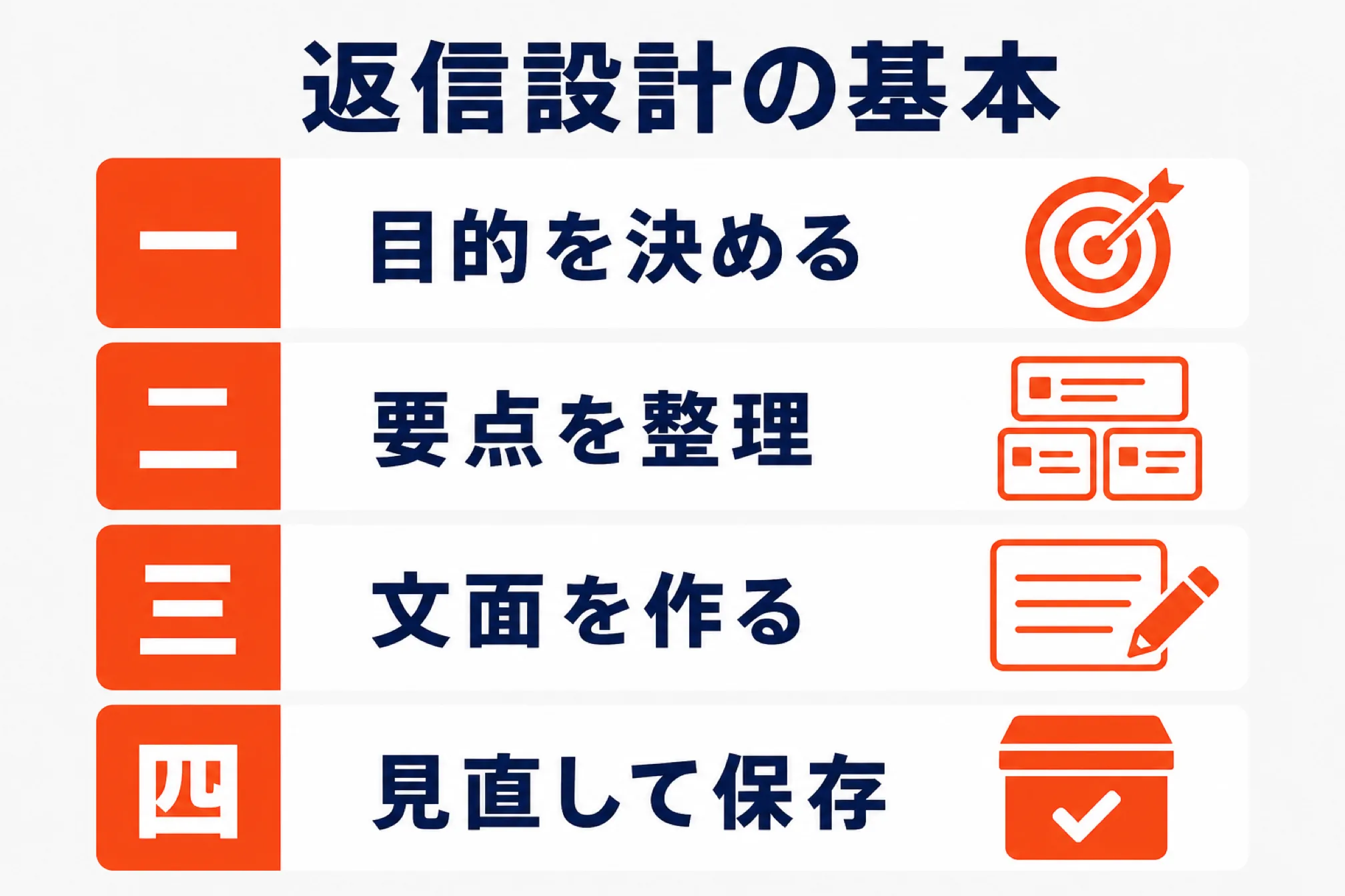 返信テンプレートの設計方法を示す図解
