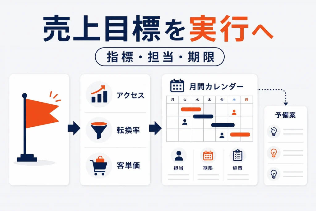 楽天の売上目標をアクションプランへ落とす方法|月次シートの作り方