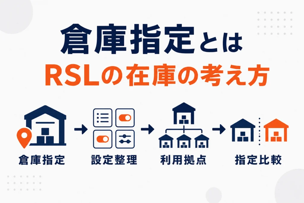 楽天の倉庫指定とは？RSL利用時の指定方法と在庫の考え方