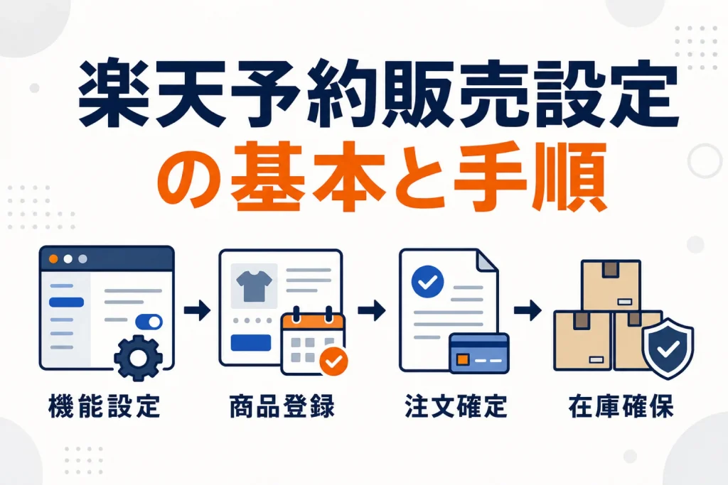 楽天で予約販売を設定する方法｜受注・課金タイミングと表記の注意