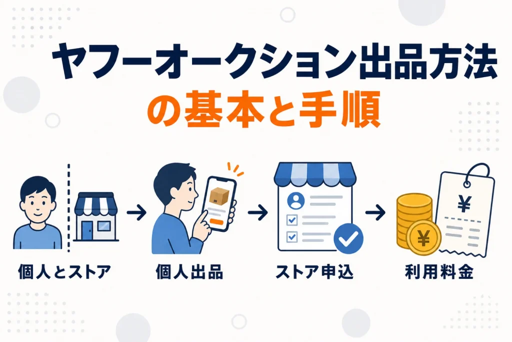 Yahoo!オークションの出品方法|ストア出品と個人出品の違い