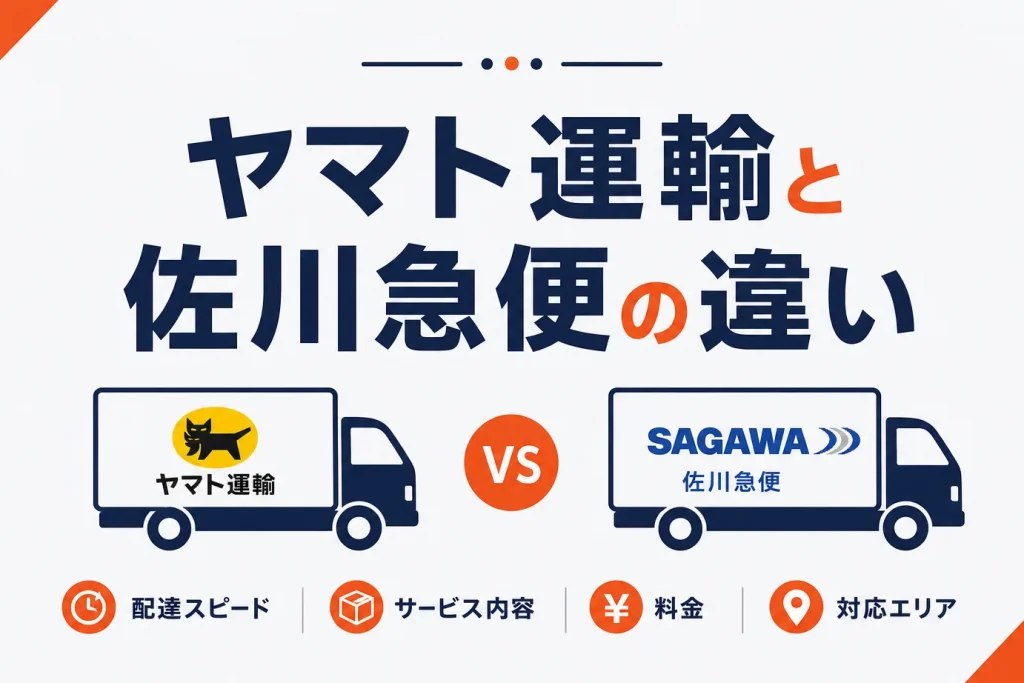 ヤマト運輸と佐川急便の違いを比較｜サイズ・料金・出し方・受け取りの使い分け