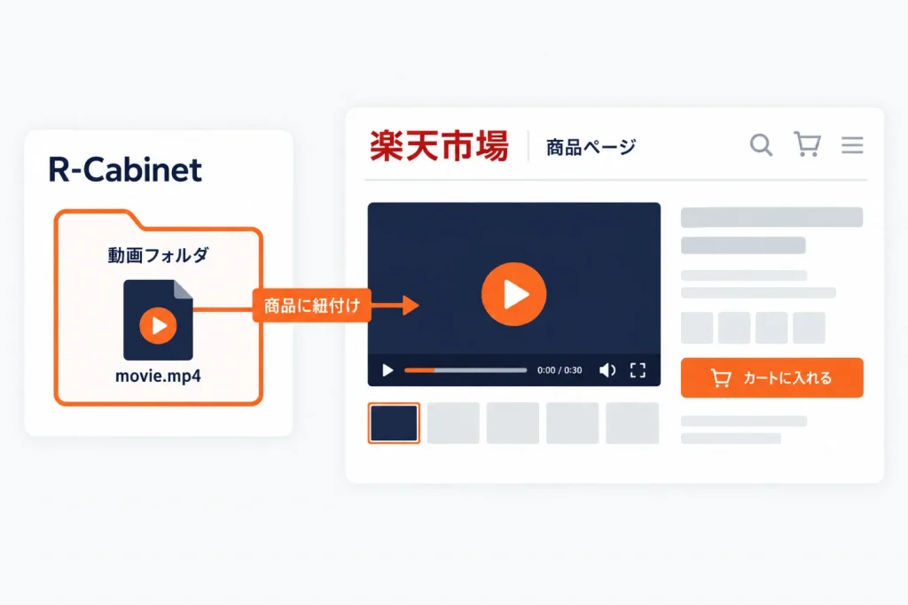 楽天の商品ページに動画を載せる方法|R-Cabinet動画管理の形式・容量・設定手順とガイドライン