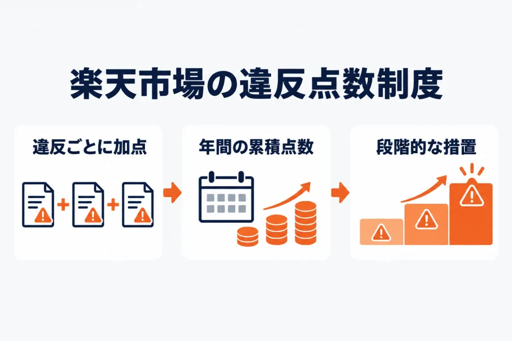 楽天の違反点数制度とは？点数の付き方・累積の扱いと通知が来たときの対応