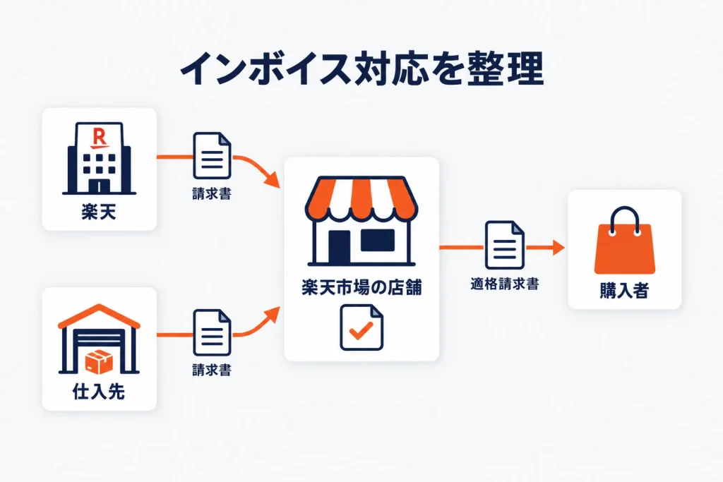 楽天市場のインボイス制度対応｜登録番号の設定・楽天からの請求書・購入者への適格請求書