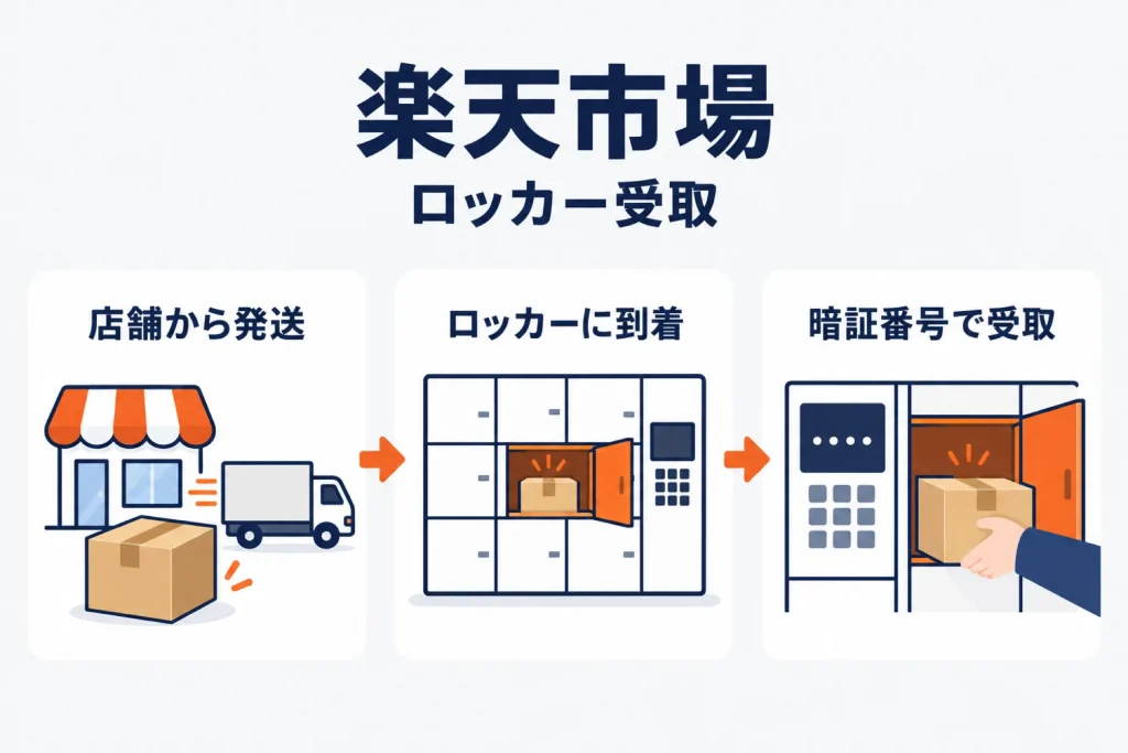 楽天のロッカー受取サービスとは？対応ロッカー・申し込みと受注後の流れ
